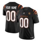 Cincinnati Bengals Custom Black 2023 F.U.S.E. With John Madden Patch Vapor Limited Stitched Jersey