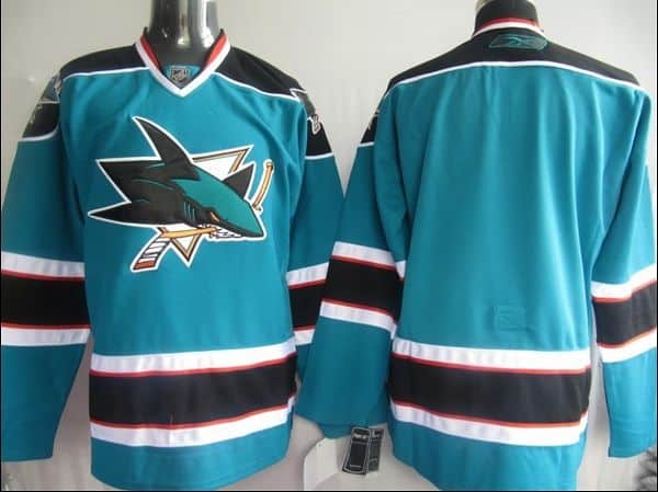 Sharks Blank Stitched Teal Jersey