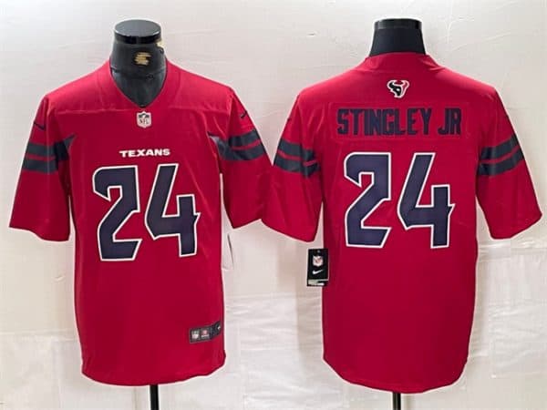 Houston Texans #24 Derek Stingley Jr. Red Vapor Untouchable Stitched Jersey