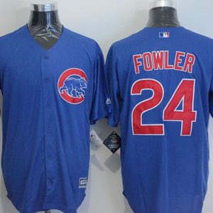 Cubs #24 Dexter Fowler Blue New Cool Base Stitched Jersey