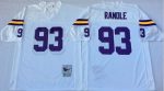 Mitchell And Ness Vikings #93 John Randle White Throwback Stitched Jersey