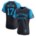 National League #17 Shohei Ohtani Navy 2024 All-Star Elite Stitched Jersey