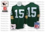 Mitchell Ness Packers #15 Bart Starr Green Stitched Throwback Jersey