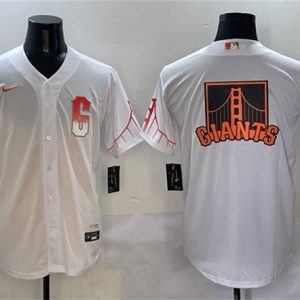 San Francisco Giants Team Big Logo White City Connect Cool Base Stitched Jersey