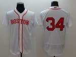 Red Sox #34 David Ortiz White Flexbase Authentic Collection Alternate Home Stitched Jersey