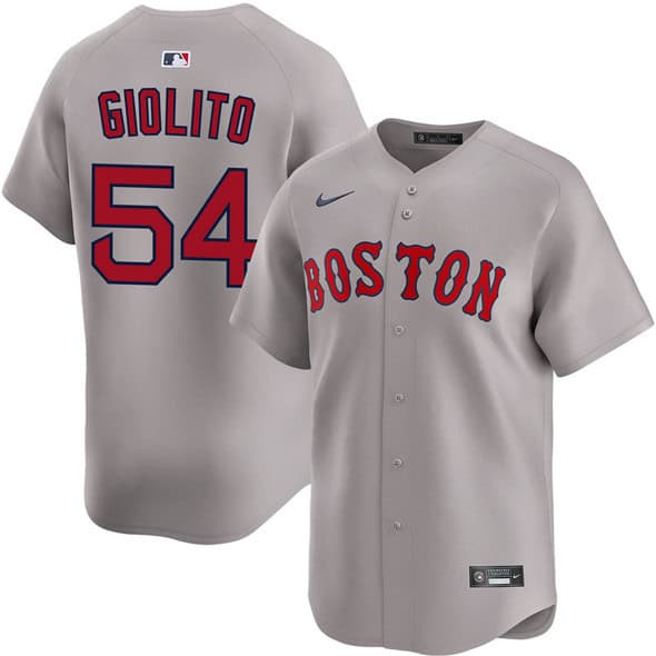 Boston Red Sox #54 Lucas Giolito Gray 2024 Away Limited Stitched Jersey