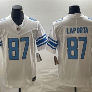 Detroit Lions #87 Sam LaPorta White 2023 F.U.S.E. Vapor Untouchable Limited Stitched Jersey