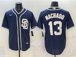 San Diego Padres #13 Manny Machado Navy Cool Base Stitched Jersey