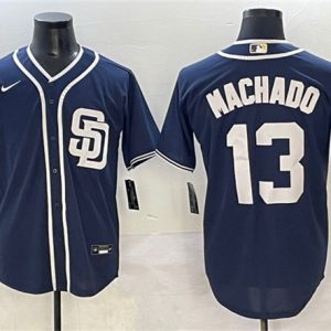 San Diego Padres #13 Manny Machado Navy Cool Base Stitched Jersey
