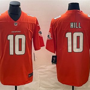 Miami Dolphins #10 Tyreek Hill Orange Vapor Untouchable Limited Stitched Jersey