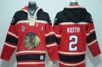 Blackhawks #2 Duncan Keith Red Sawyer Hooded Sweatshirt Stitched Jersey