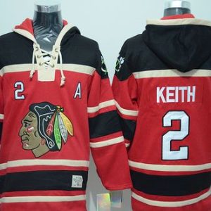 Blackhawks #2 Duncan Keith Red Sawyer Hooded Sweatshirt Stitched Jersey