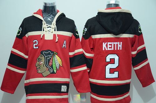 Blackhawks #2 Duncan Keith Red Sawyer Hooded Sweatshirt Stitched Jersey