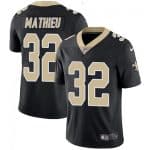New Orleans Saints #32 Tyrann Mathieu Black Vapor Limited Stitched Jersey