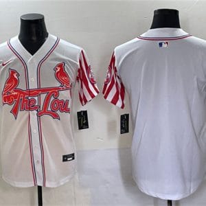 St. Louis Cardinals Blank White Independence Day Vapor Premier Limited Stitched Jersey