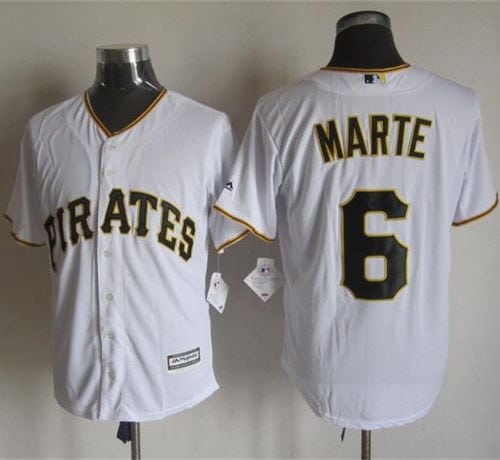 Pirates #6 Starling Marte White New Cool Base Stitched Jersey