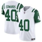 New York Jets #40 Donovan Edwards White 2025 F.U.S.E. Classic Alternate Vapor Untouchable Limited Football Stitched Jersey