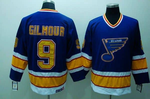 Blues #9 Doug Gilmour Stitched Blue CCM Throwback Jersey