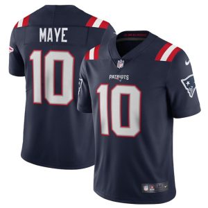 New England Patriots #10 Drake Maye Navy 2024 Draft Vapor Limited Stitched Jersey