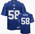 New York Giants #58 Antonio Pierce Blue Stitched Jersey
