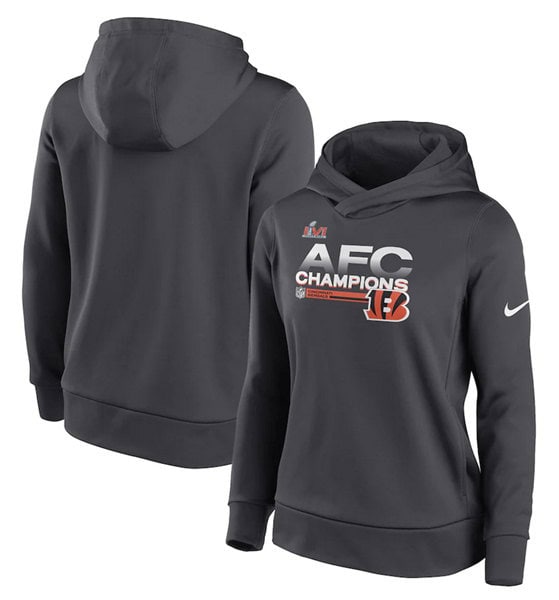 Cincinnati Bengals 2022 Black AFC Champions Pullover Hoodie(Run Small)