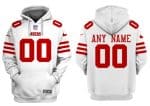 San Francisco 49ers Custom White Alternate Pullover Hoodie