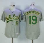 Athletics #19 Bert Campaneris Grey Flexbase Authentic Collection Stitched Jersey