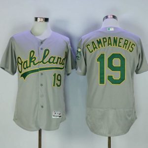 Athletics #19 Bert Campaneris Grey Flexbase Authentic Collection Stitched Jersey