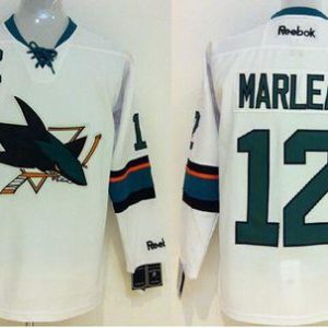 Sharks #12 Patrick Marleau White Stitched Jersey