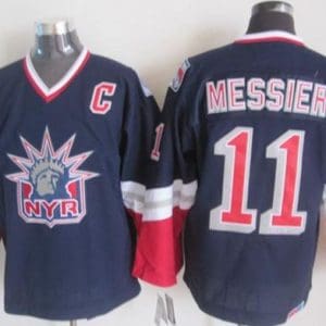 Rangers #11 Mark Messier Navy Blue CCM Statue Of Liberty Stitched Jersey