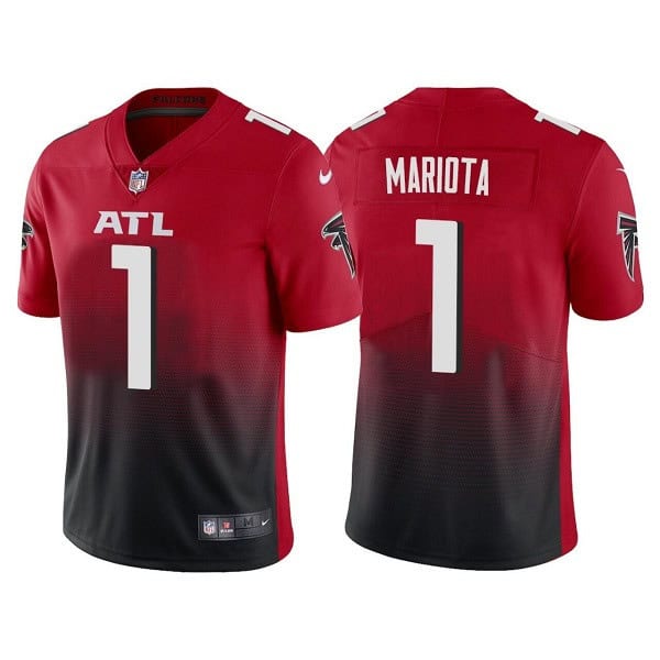 Atlanta Falcons #1 Marcus Mariota Red Black Vapor Untouchable Limited Stitched Jersey