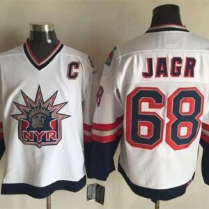Rangers #68 Jaromir Jagr White CCM Statue Of Liberty Stitched Jersey