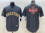 Houston Astros All-Star Charcoal 2022 World Series Champions Team Big Logo Cool Base Stitched Jersey
