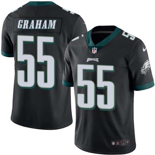 Eagles #55 Brandon Graham Black Stitched Limited Rush Nike Jersey