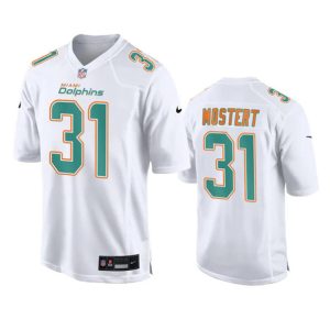 Miami Dolphins #31 Raheem Mostert White Fashion Vapor Untouchable Stitched Jersey