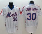 Mets #30 Michael Conforto White(Blue Strip) Flexbase Authentic Collection Alternate Stitched Jersey