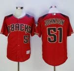 Diamondbacks #51 Randy Johnson Red Brick New Cool Base Stitched Jersey