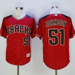 Diamondbacks #51 Randy Johnson Red Brick New Cool Base Stitched Jersey