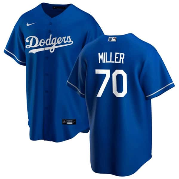 Los Angeles Dodgers #70 Bobby Miller Blue Cool Base Stitched Jersey