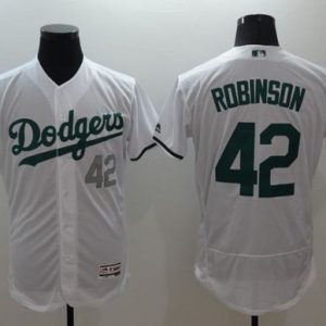 Dodgers #42 Jackie Robinson White Celtic Flexbase Authentic Collection Stitched Jersey