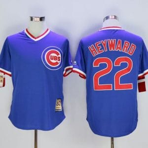 Cubs #22 Jason Heyward Blue Cooperstown Stitched Jersey
