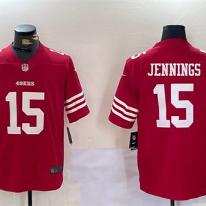 San Francisco 49ers #15 Jauan Jennings Red Vapor Untouchable Limited Stitched Jersey