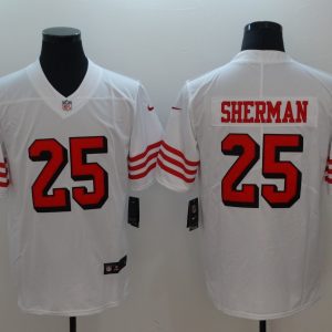 San Francisco 49ers #25 Richard Sherman Nike White Color Rush Vapor Untouchable Limited Stitched Jersey