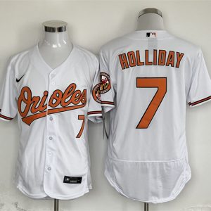 Baltimore Orioles #7 Jackson Holliday White Flex Base Stitched Jersey