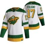 Minnesota Wild #17 Marcus Foligno 2021 White Reverse Retro Stitched Jersey