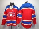 Canadiens Blank Red Sawyer Hooded Sweatshirt Stitched Jersey