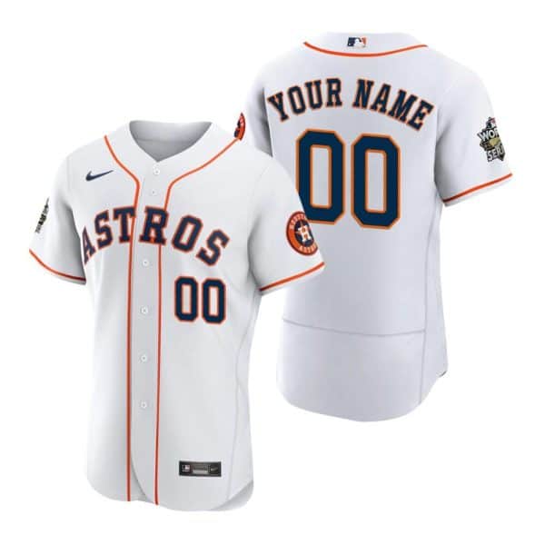 Houston Astros Active Player Custom White 2022 World Series Flex Base Stitched Jersey