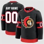 Ottawa Senators Custom Black 2024-25 Home Stitched Jersey