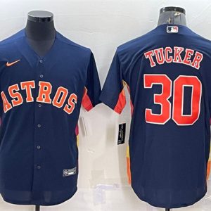 Houston Astros #30 Kyle Tucker Navy Cool Base Stitched Jersey