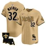 New Orleans Saints #32 Tyrann Mathieu Gold Cool Base Stitched Jersey